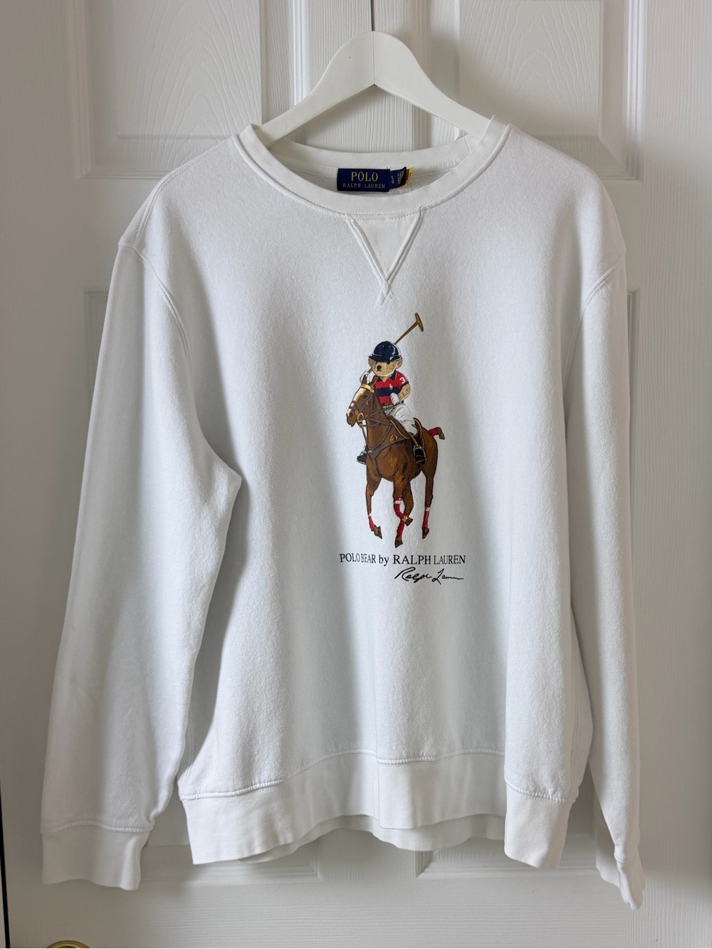 Polo Ralph Lauren Polo Bear and Big Pony Fleece Sweatshirt White Size Large